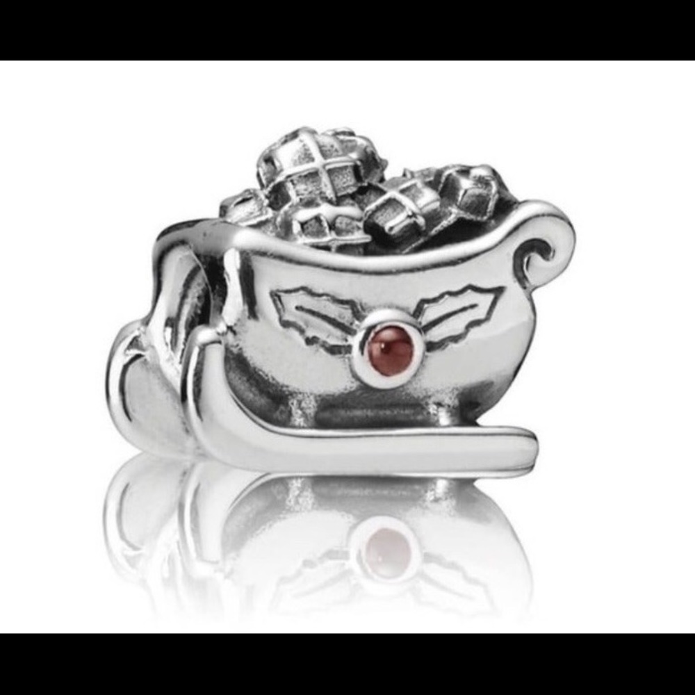 Retired Pandora Garnet Sleigh Charm